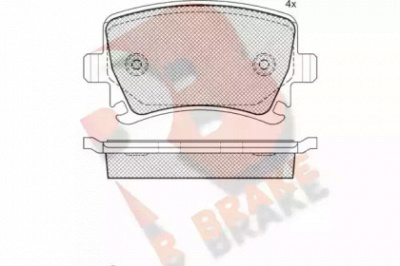 R BRAKE rb1600 -  Комплект тормозных колодок, дисковый тормоз